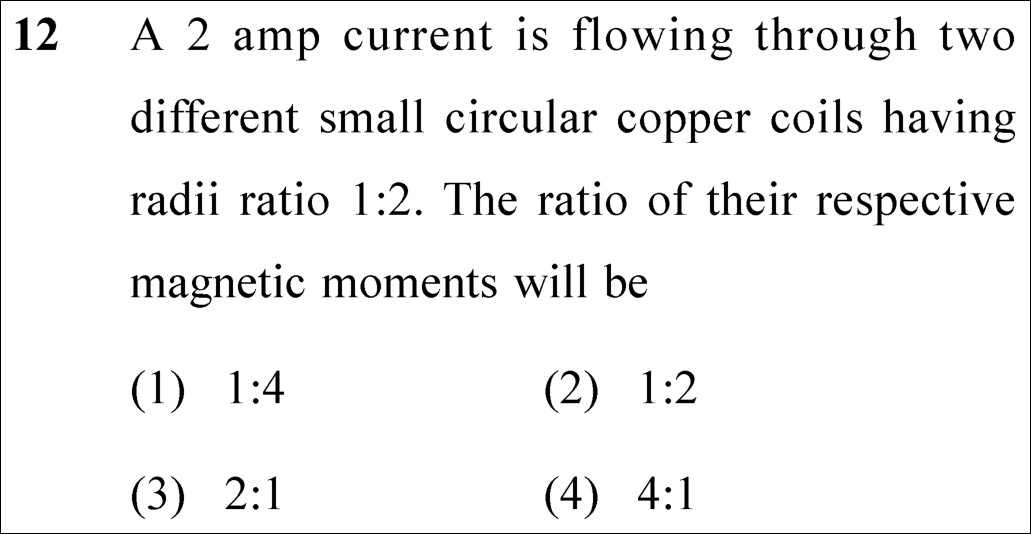 NEET 2025 physics Question 12