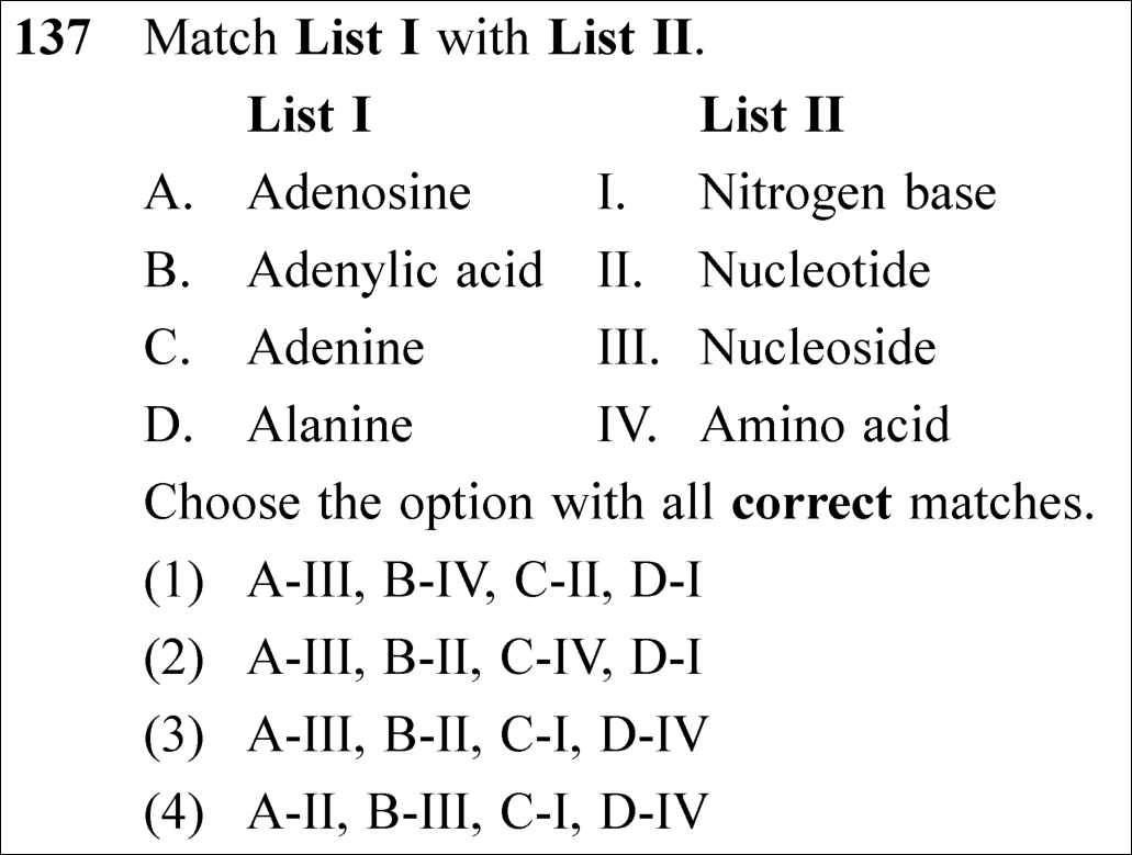 NEET 2025 Zoology Question 137