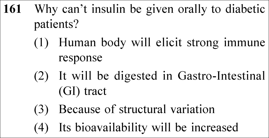 NEET 2025 Zoology Question 161