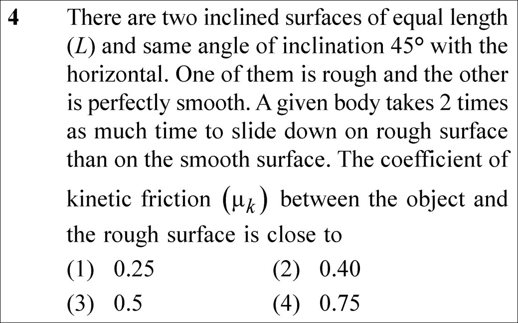 NEET 2025 physics Question 4