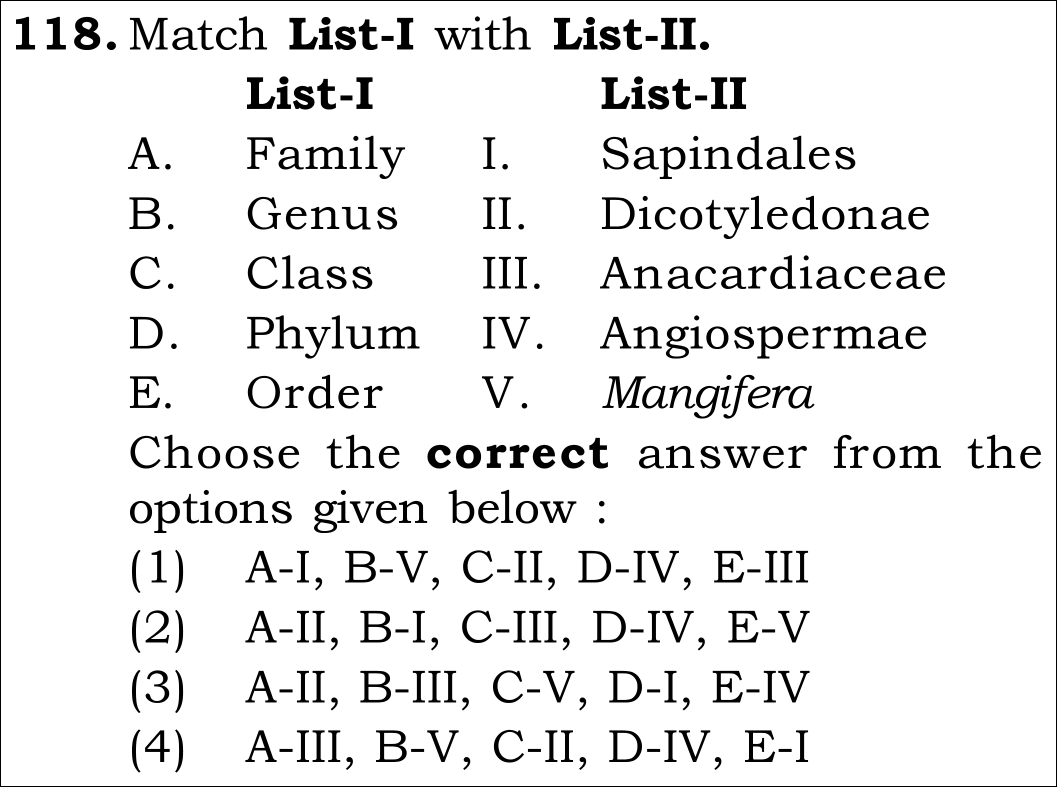 NEET 2026 Botany Question 118