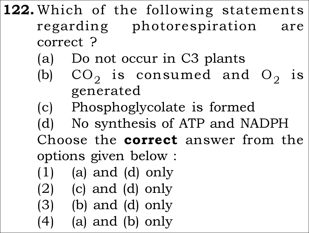 NEET 2026 Botany Question 122