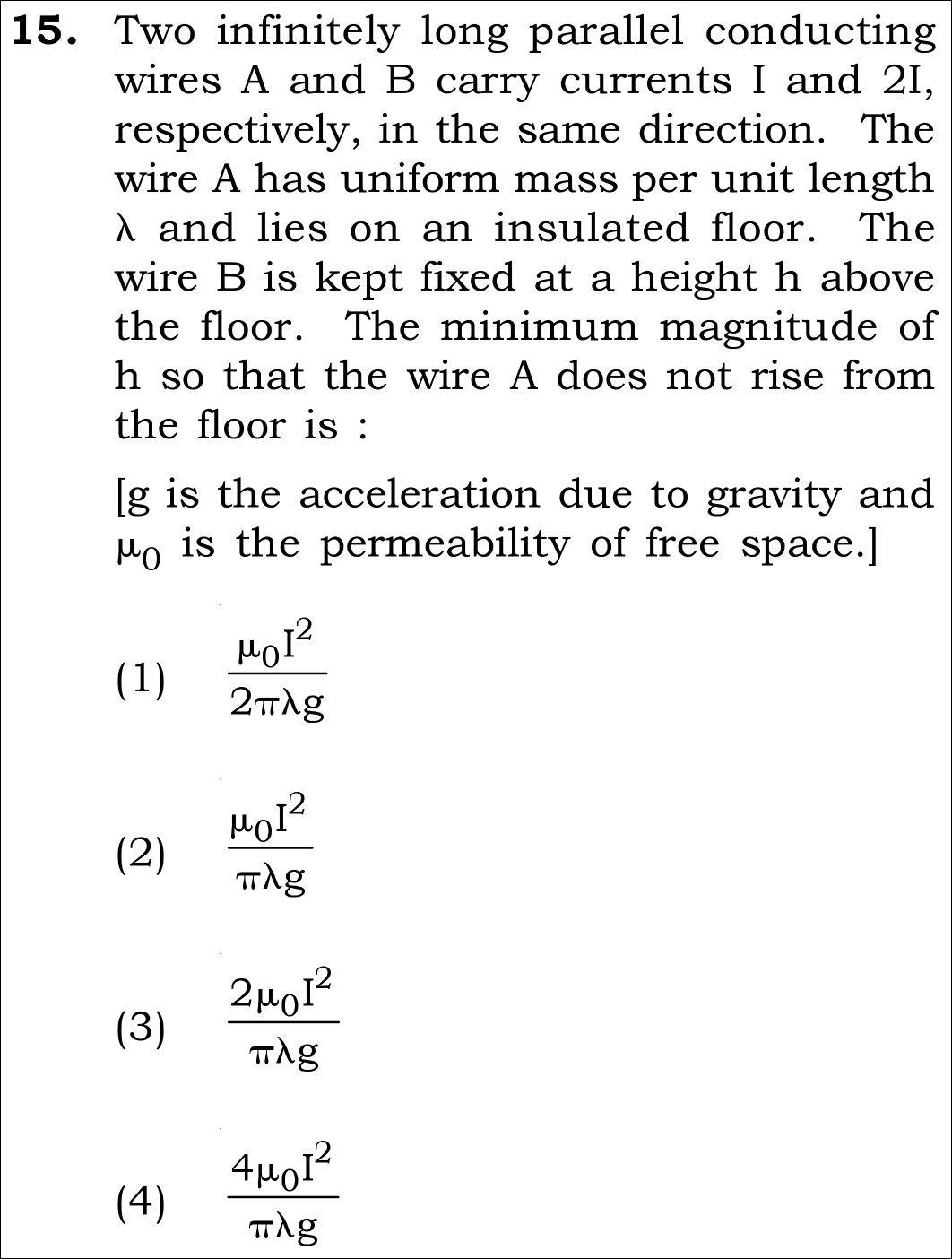 NEET 2026 Physics Question 15