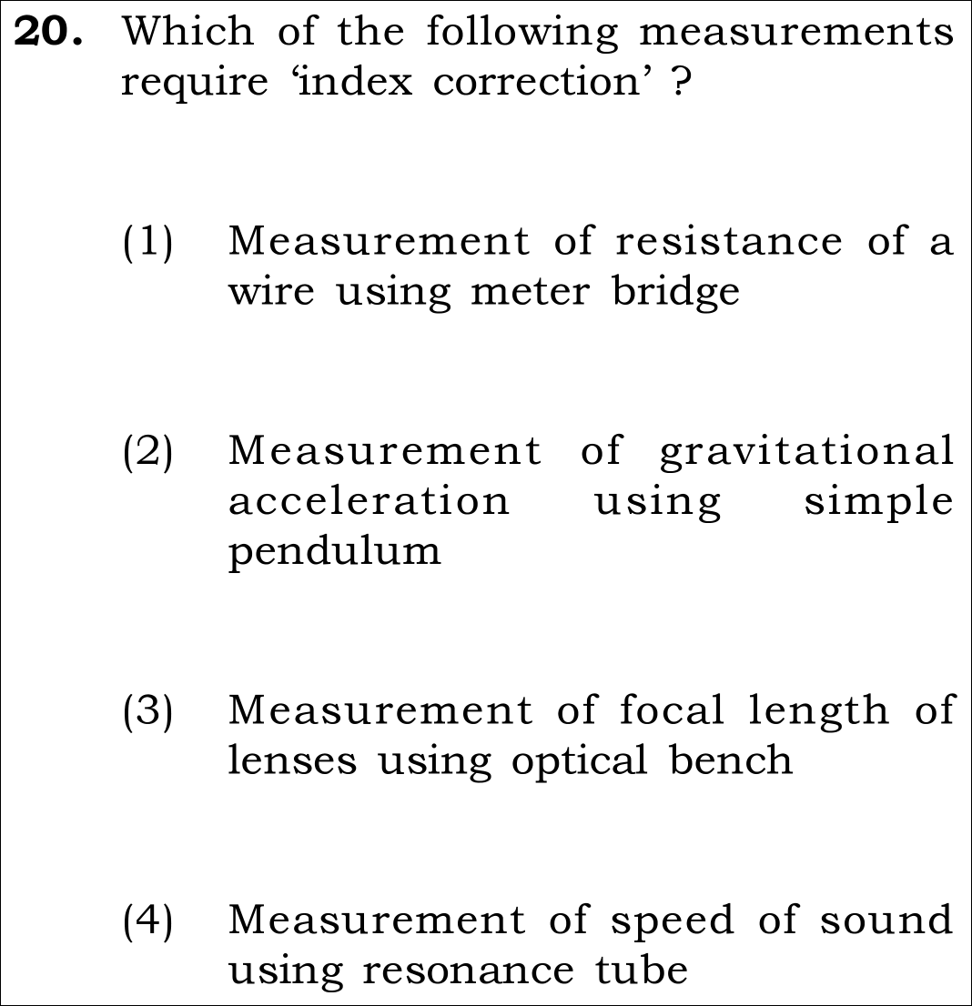 NEET 2026 Physics Question 20