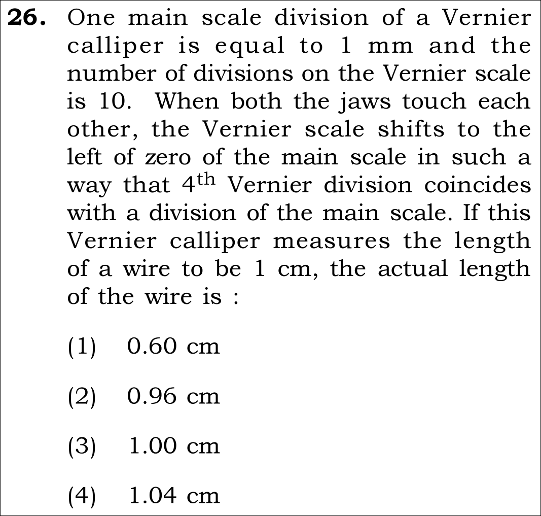 NEET 2026 Physics Question 26